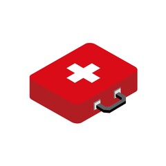 Obraz premium Medical Bag Isometric Flat Icon Illustration Isolated in White