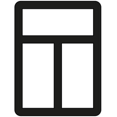 black frame window vector icon