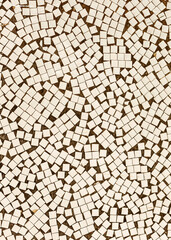 Old mosaic texture on the wall. Landscape style. Great background or texture.