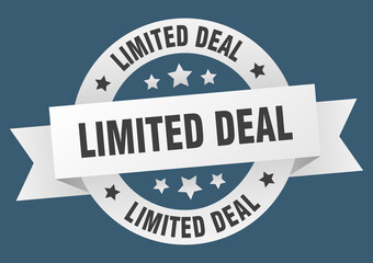 Fototapeta premium limited deal round ribbon isolated label. limited deal sign