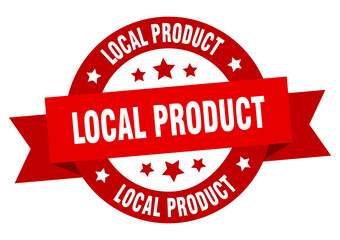 local product round ribbon isolated label. local product sign