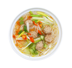 Meat balls soup noodles , Vietnamese noodles