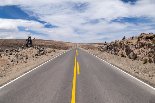 View from the road between Arequipa and Colca Canyon,  Peru