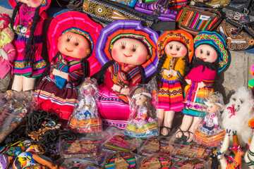 Handmade traditional dolls  in Arequipa, Peru