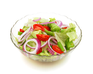 fresh vegetable salad on plate