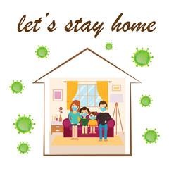 Corona virus written in typography poster design.Save planet from corona virus.Stay safe,stay inside home.Prevention from virus