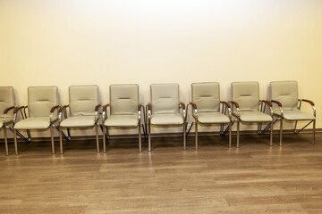 Empty chairs in the conference room business lounge