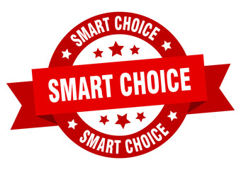 smart choice round ribbon isolated label. smart choice sign