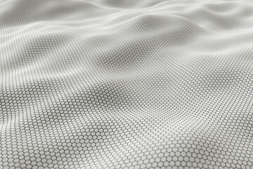 3D rendering of white surface with hexagonal pattern