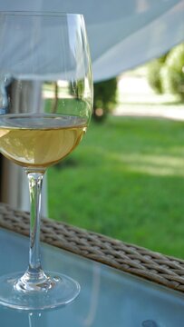 glass of white wine
