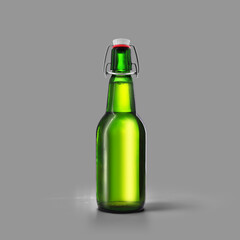 Beer Green Bottle Mockup

