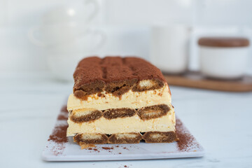 home made tiramisu ice cream parfait