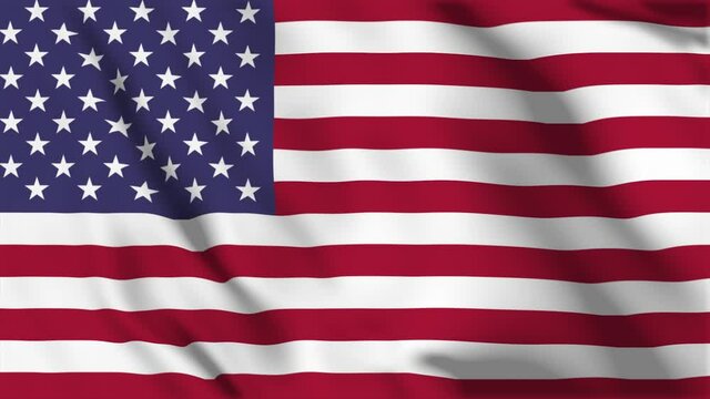 Waving flag loop. National flag of USA