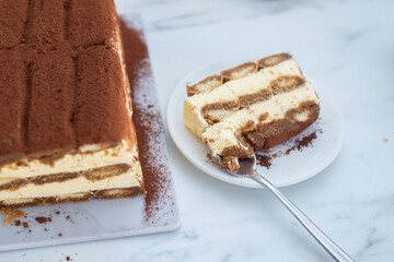 home made tiramisu ice cream parfait