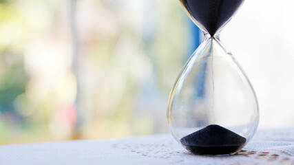 hourglass on sand