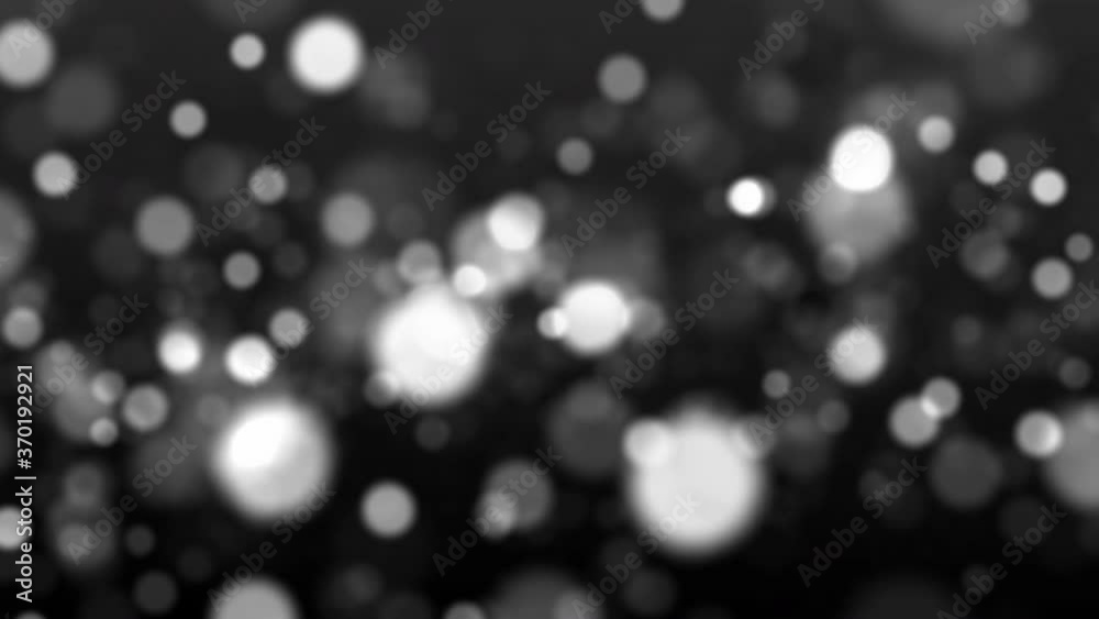 Aufkleber Seamless Loop Bokeh Blurry Black White Circle Particle Floating 4K Resolution Copy Space Animation Background.