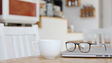 cup of coffee on the table