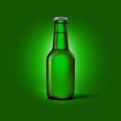 Beer Green 20cl Bottle Mockup

