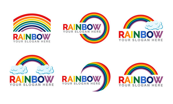Rainbow Logo Design Bundle - Vector Element
