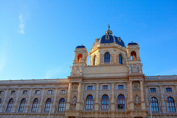 Fototapeta premium Museum of Natural History Vienna in the Twilight Illumination