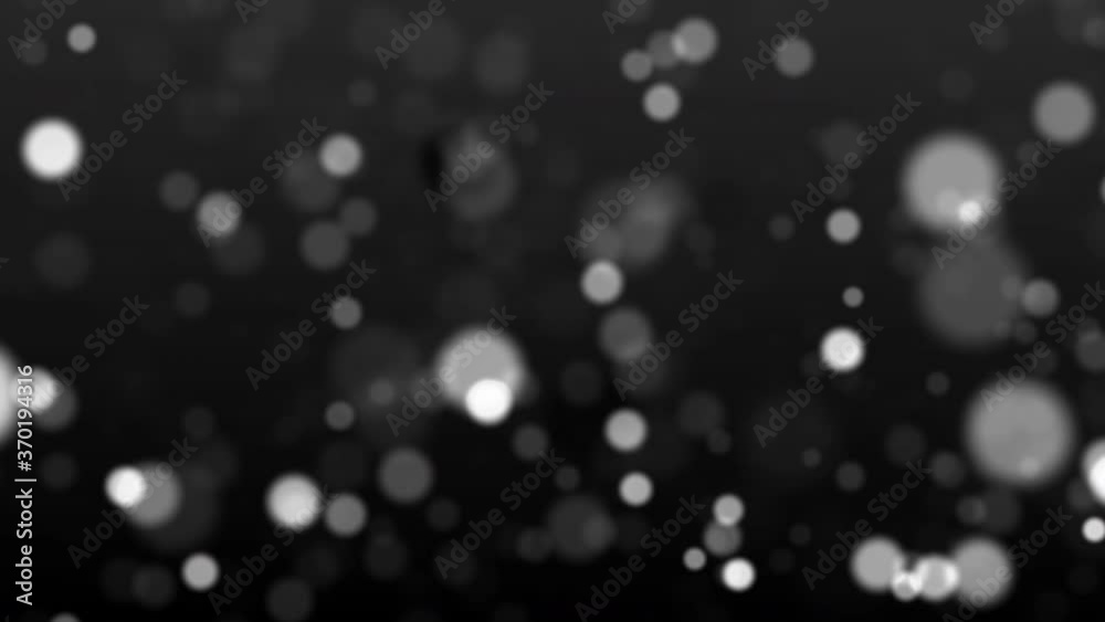 Aufkleber Seamless Loop Bokeh Blurry Black White Circle Particle Floating 4K Resolution Copy Space Animation Background.