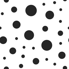 Dots seamless pattern. Random circles texture background.