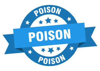 Fototapeta premium poison round ribbon isolated label. poison sign