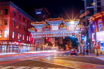 Chinatown Arch at  Washington DC, USA	 - obrazy, fototapety, plakaty