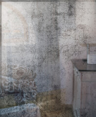 VIEUX MIROIR. Arrière-plan flou