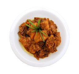 chicken cook with citronella vietnamese on white background