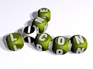 combination of line icon built by cubic letters from the top perspective, excellent for the concept presentation. illustration and background