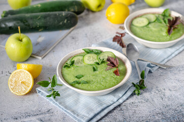 Fresh fruit gazpacho soup