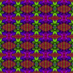 seamless background with multicolored repeating patterns.
3d illustration, 3d rendering.