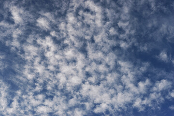 Strange clouds in blue sky