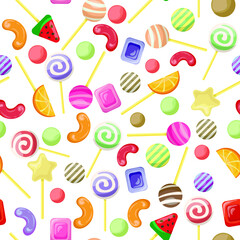 seamless candy pattern, vector art