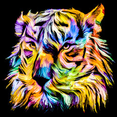 Tiger of Color Paint