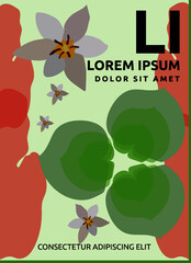 Plantilla con diseño artístico, textura e ilustraciones que puede ser utilizada en invitaciones, tarjetas, folletos, póster o volante. 