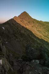 Mountains landscape in summer time hiking and trekking
