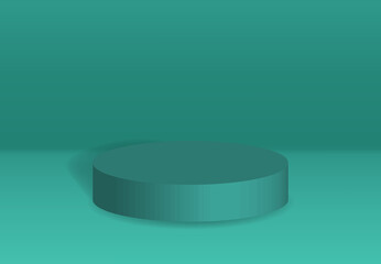 Podium 3d realistic , indoor advertising display presentation , showcase object business mockup composition stand floor template clean scene modern
