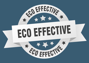 eco effective round ribbon isolated label. eco effective sign