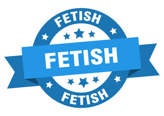 fetish round ribbon isolated label. fetish sign