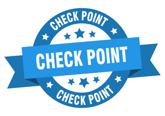 Fototapeta premium check point round ribbon isolated label. check point sign