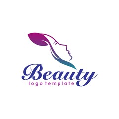 Beauty girl logotype. Elegant logos for businesses related to women's beauty, models and hairstyles, such as logos for beauty salons, massage, cosmetics and spa,Beauty logo vector template