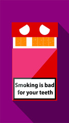 pack of cigarettes in flat design