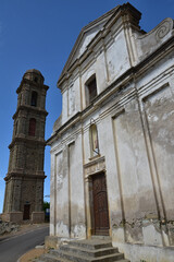 Obraz premium Eglise et clochers baroque de Pieve dans le Nebbio, Corse
