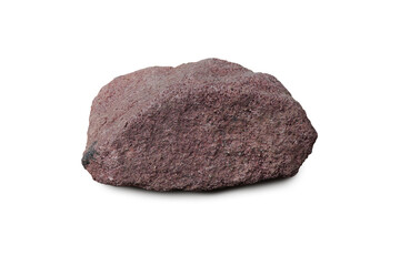 Fototapeta premium piece of red sandstone rock on a white background. 