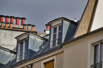 Fototapeta na wymiar facade of a house in paris