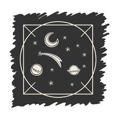 Creative design of astrology illustration