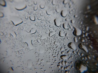 Picture of Drops of water on a glass