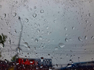 Picture of Drops of water on a glass